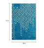 Blue Abstract Wool 4 ft x 6 ft Hand Tufted Carpet