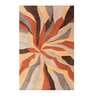 Brown Abstract Wool 5 ft x 7 ft Hand Tufted Carpet