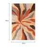 Brown Abstract Wool 5 ft x 7 ft Hand Tufted Carpet
