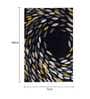 Black Abstract Wool 6 ft x 9 ft Hand Tufted Carpet