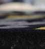 Black Abstract Wool 6 ft x 9 ft Hand Tufted Carpet