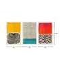 Beautiful Multicolour Cotton Canvas Framed Art Print Set of 3