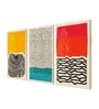 Beautiful Multicolour Cotton Canvas Framed Art Print Set of 3