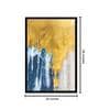 Yellow White And Blue Modern Art Canvas Art Print