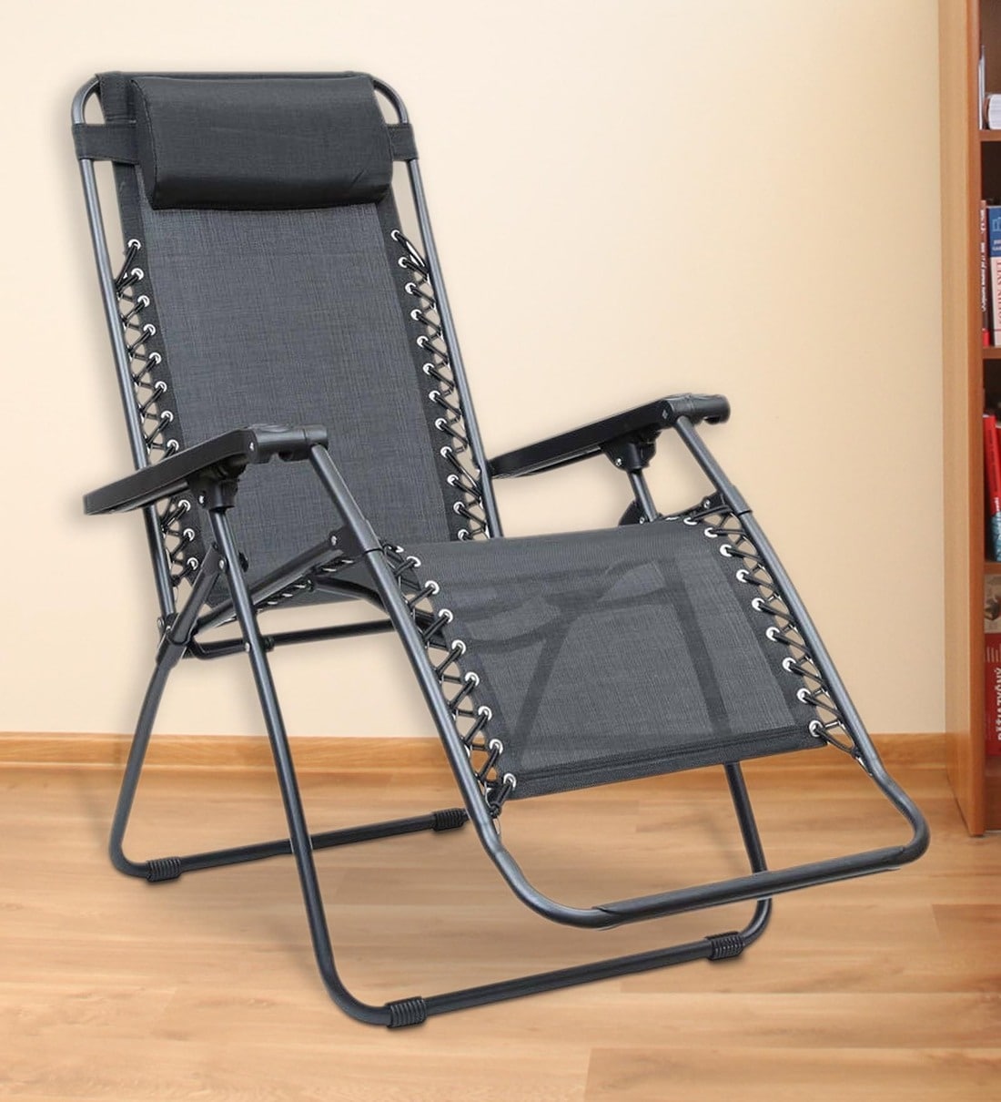 Buy Acer  Folding Outdoor Chair  in Black Colour by HomeTown 