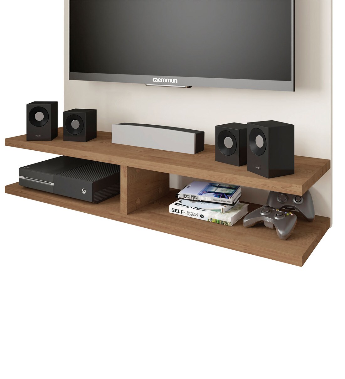 Buy Acores Wall Mounted TV Unit in Off White & Burti Finish by Colibri