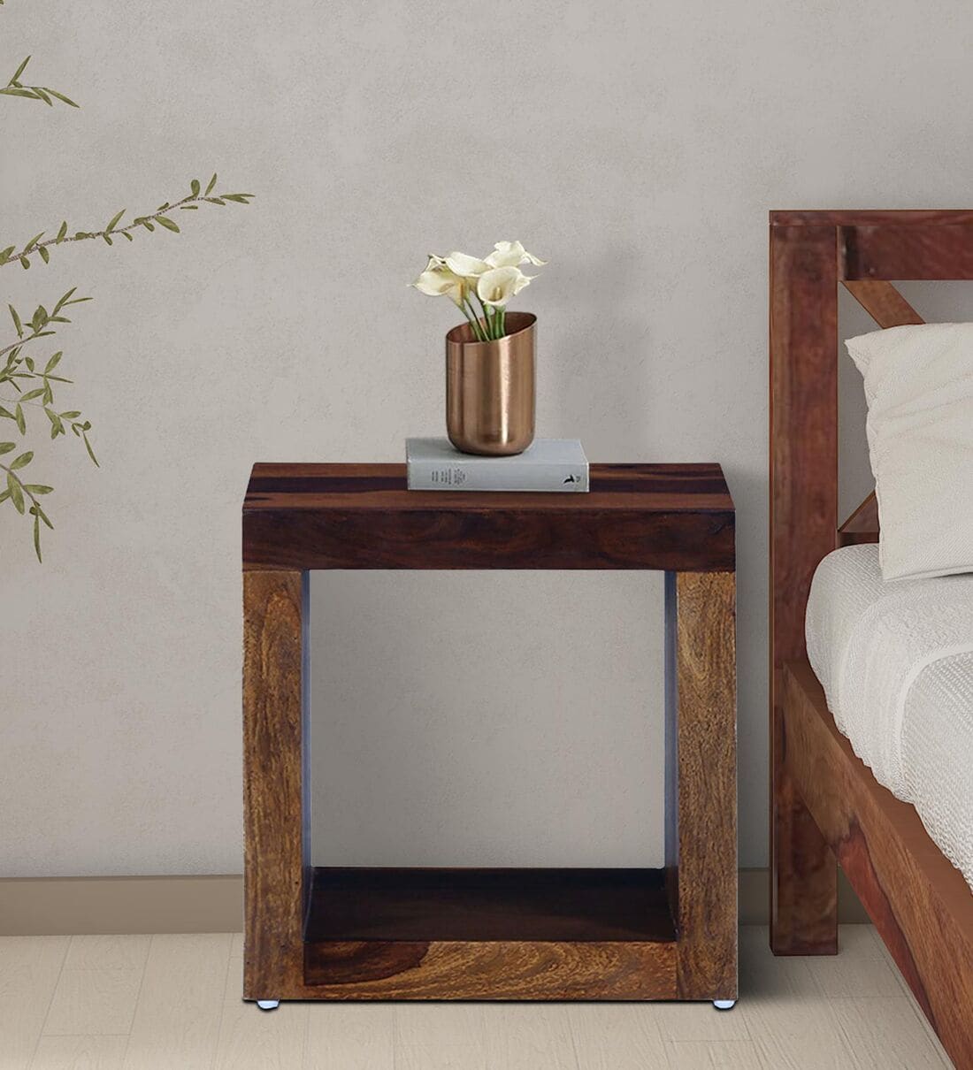 Buy Acropolis Sheesham Wood End Table In Provincial Teak At Off By