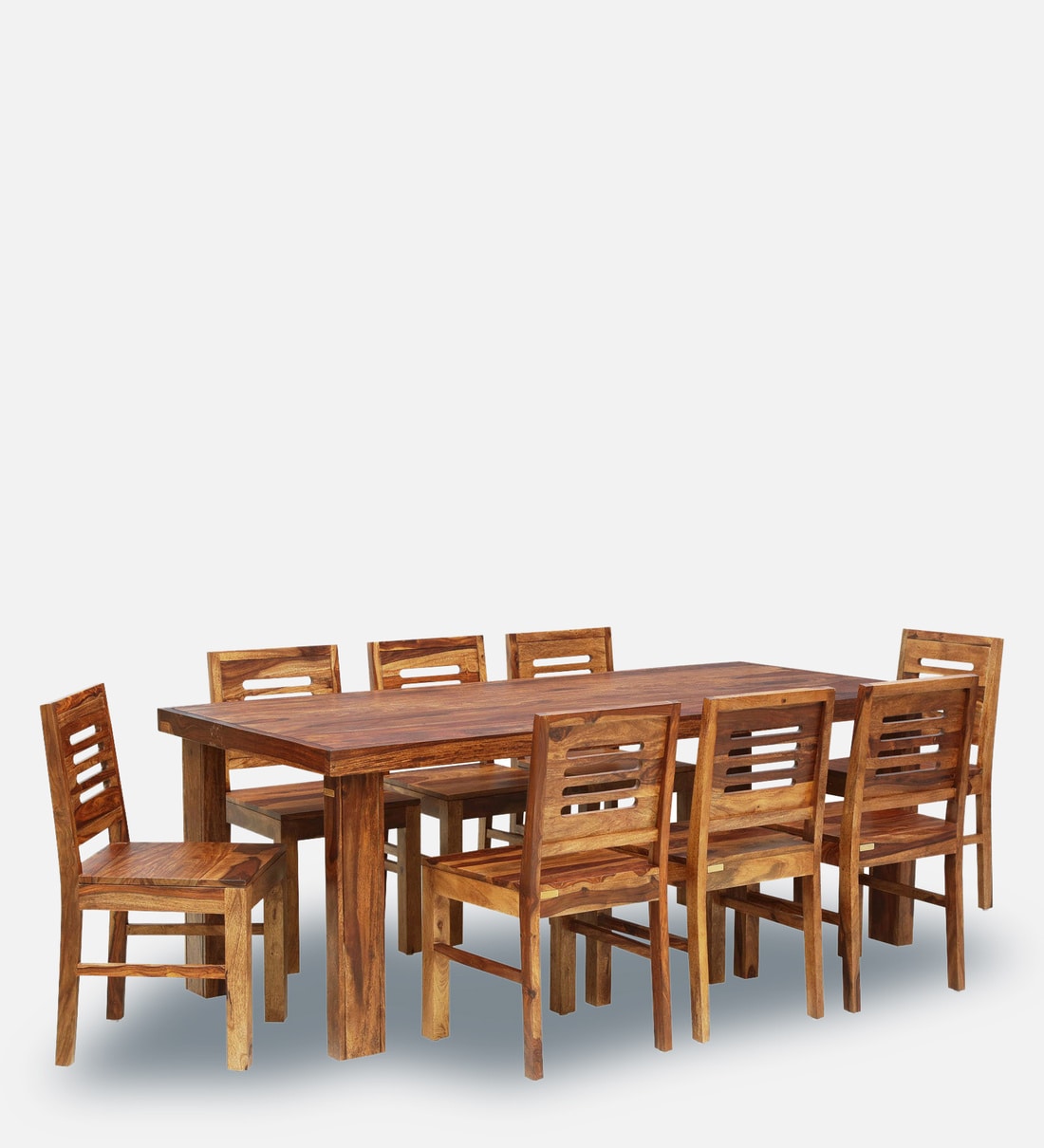 Buy Acropolis Sheesham Wood Seater Dining Set In Rustic Teak Finish