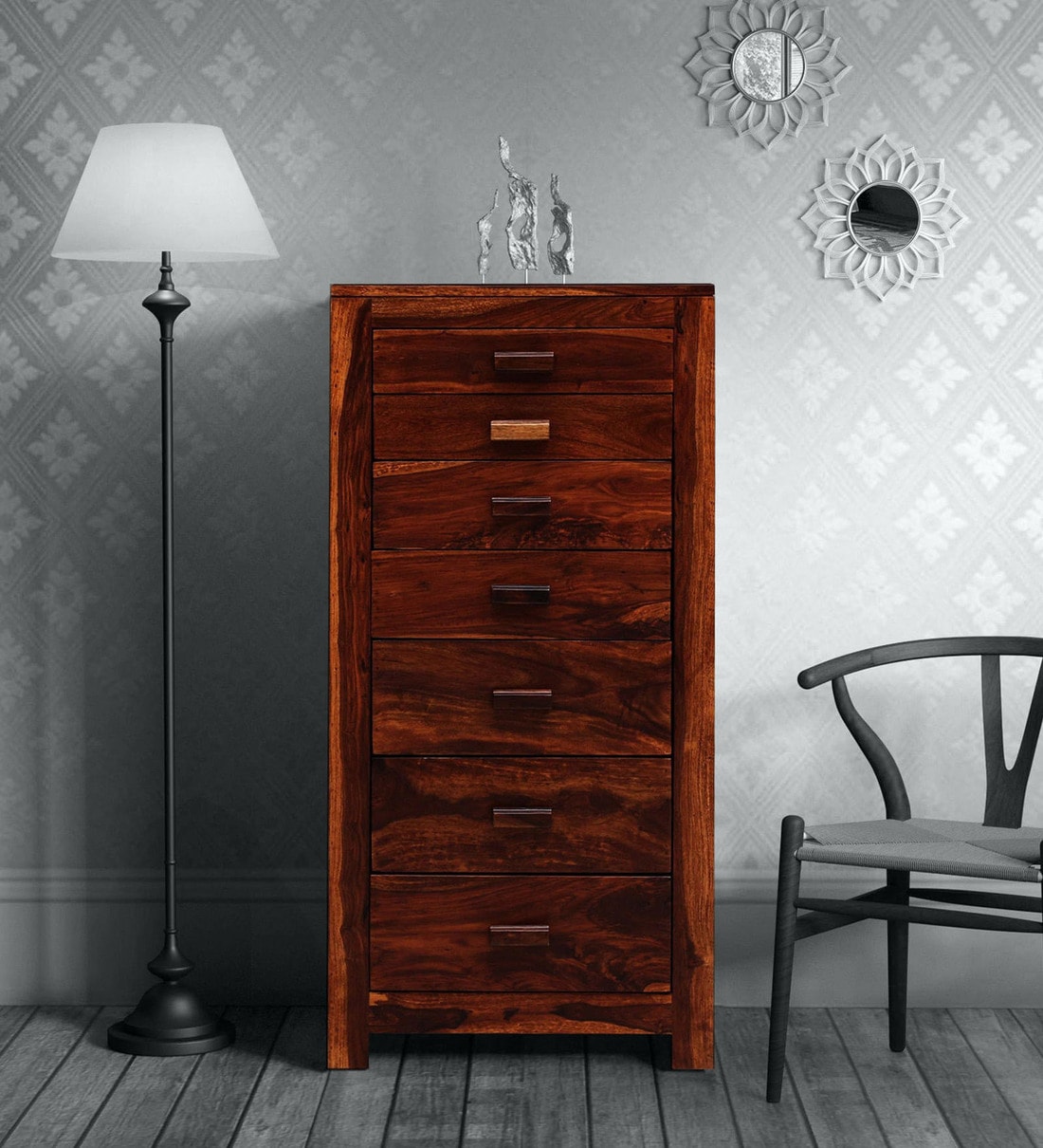 Buy Acropolis Sheesham Wood Chest Of Drawers In Honey Oak Finish At 10   Acropolis Solid Wood Chest Of Drawers In Honey Oak Finish By Woodsworth Acropolis Solid Wood Chest O 2qnb2p 