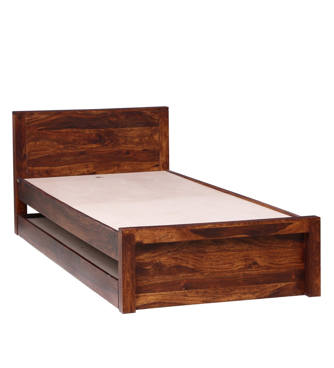 Buy Acropolis Solid Wood Trundle Bed in Honey Oak Finish - Woodsworth ...