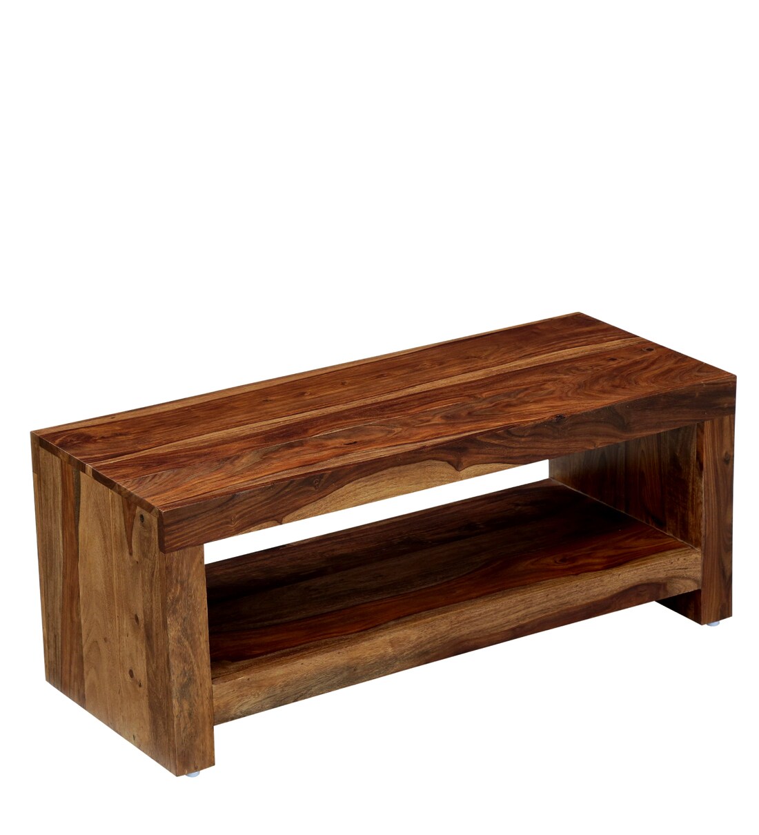 Buy Acropolis Solid Wood TV Shelf in Rustic Teak Finish Woodsworth By