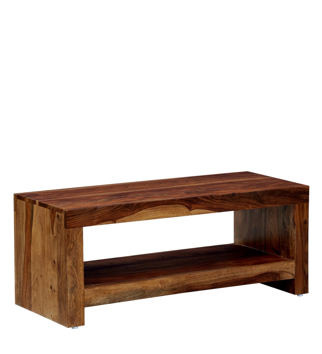 Buy Acropolis Solid Wood TV Shelf in Rustic Teak Finish Woodsworth By