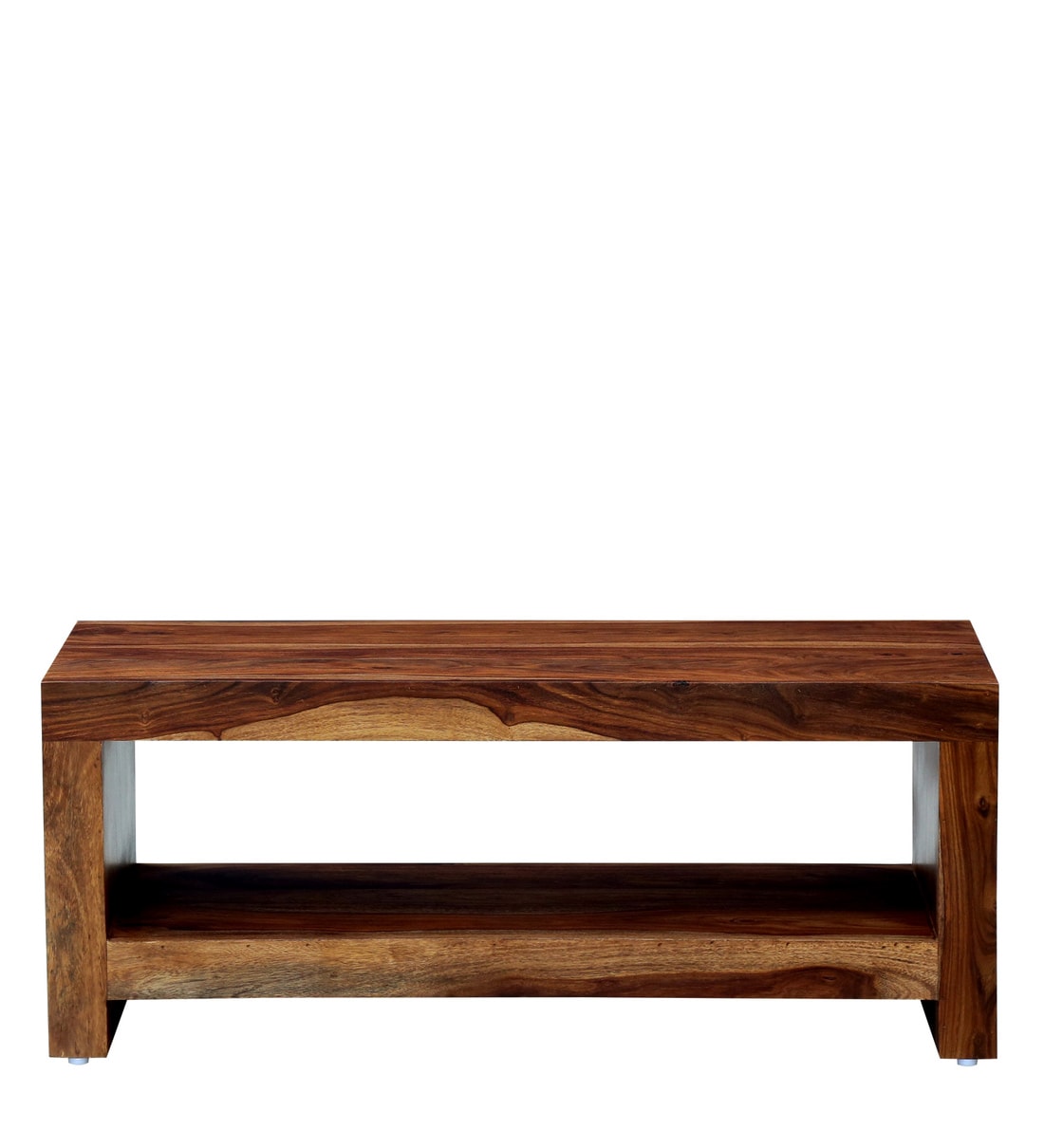 Buy Acropolis Solid Wood TV Shelf in Rustic Teak Finish Woodsworth By
