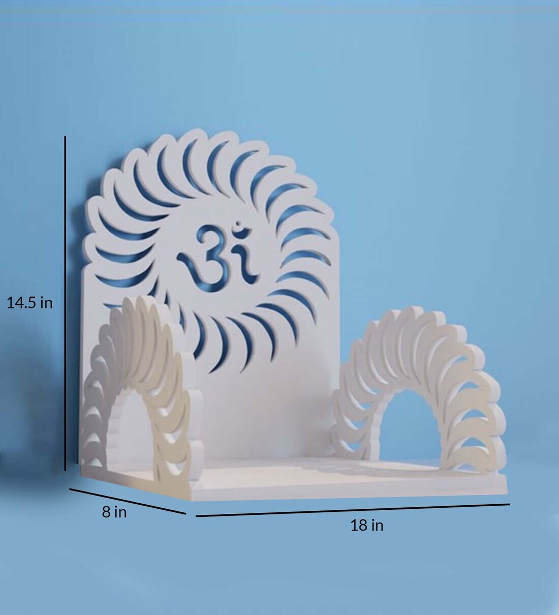 Buy Acrylic Pooja Shelf/Mandir In White By Design It Ezy Online Pooja