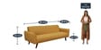 Aciano Fabric Convertible Sofa Cum Bed In Yellow Colour