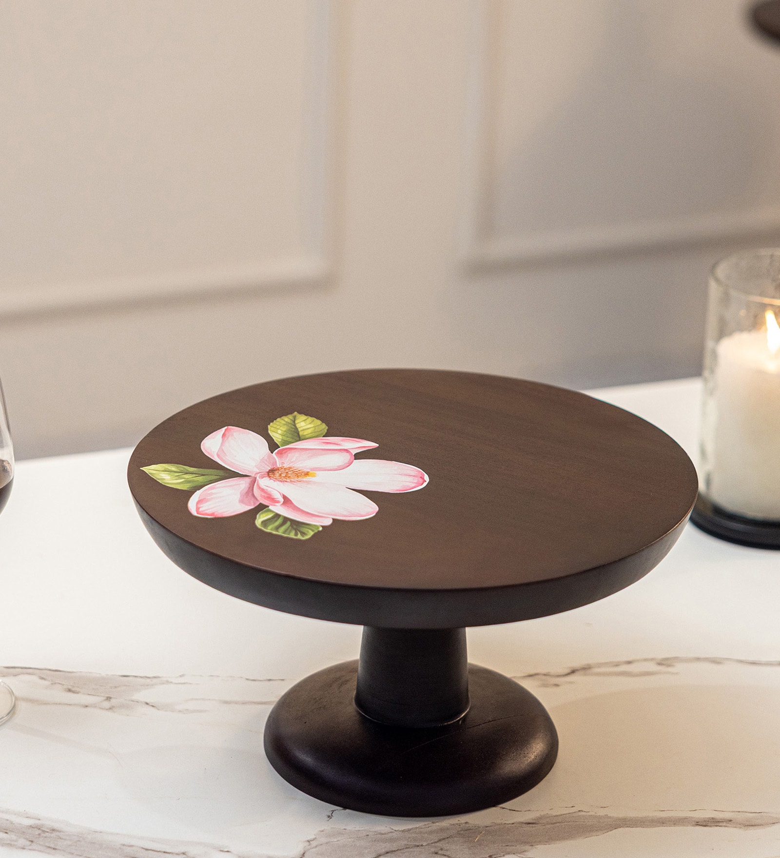Acacia Wood Cake Plate