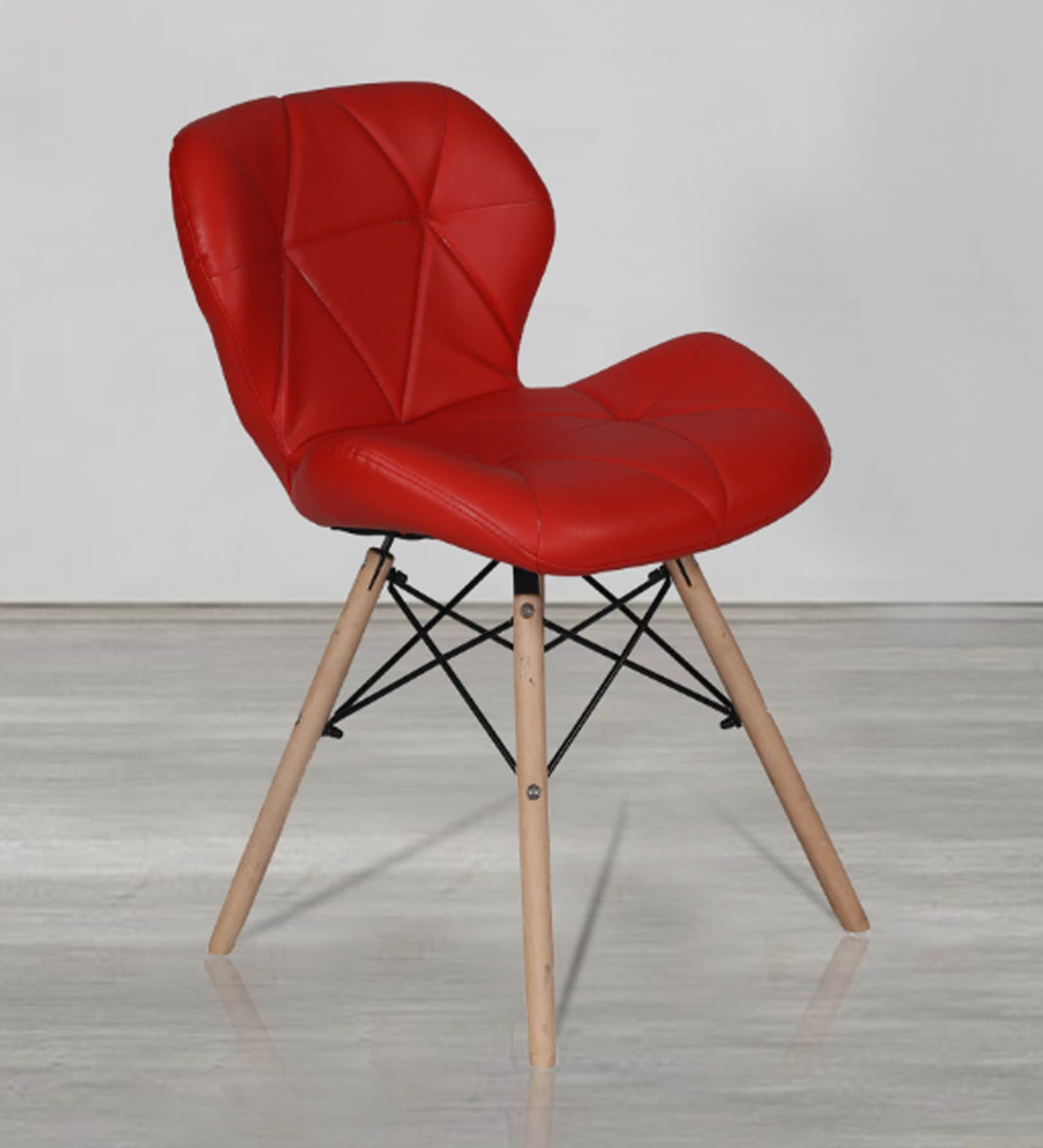 lima leatherette accent chair in red colourlakdi buy