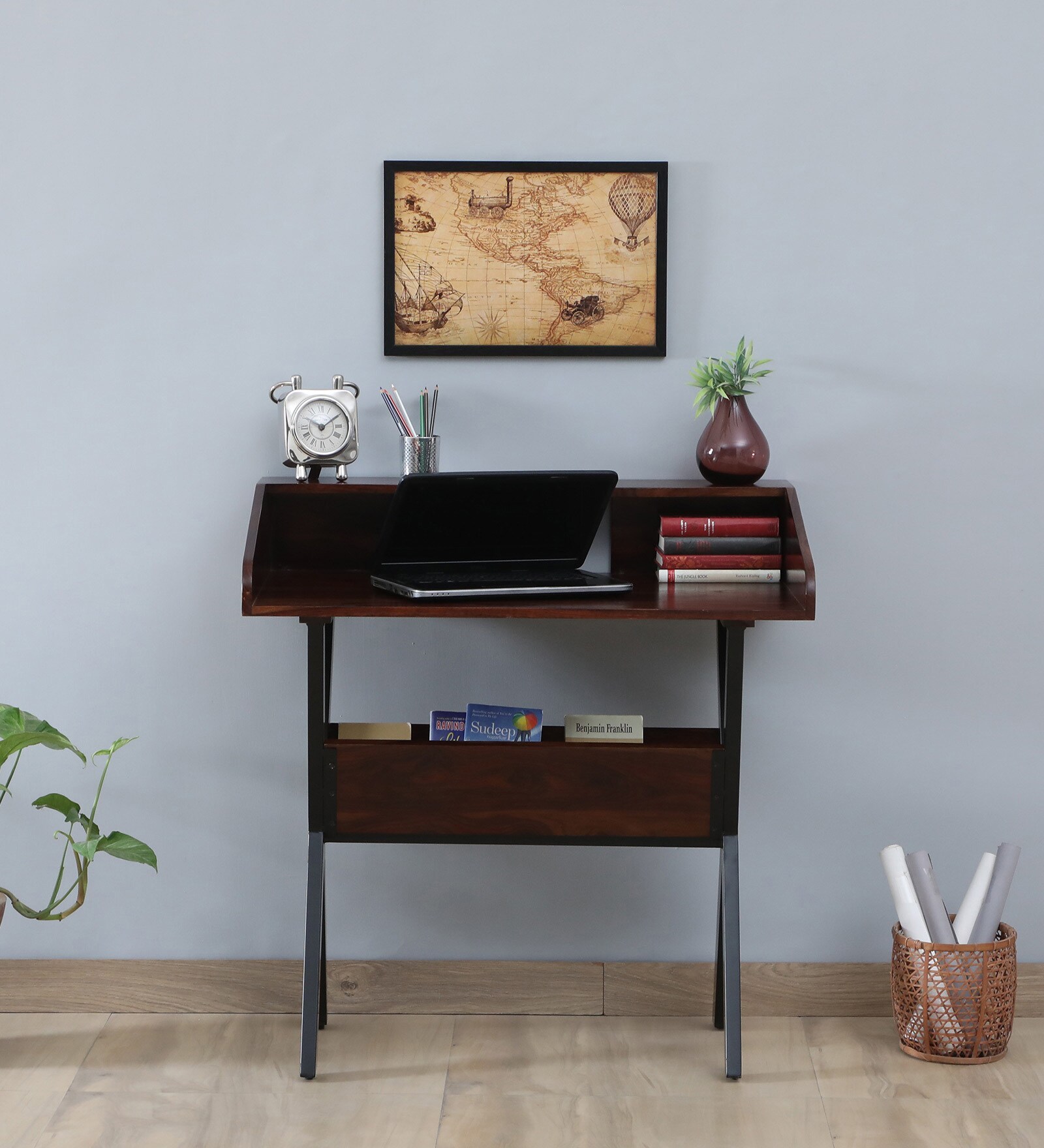 Buy Ace Sheesham Wood Study Table in Light Rosewood Finish at 16% OFF ...