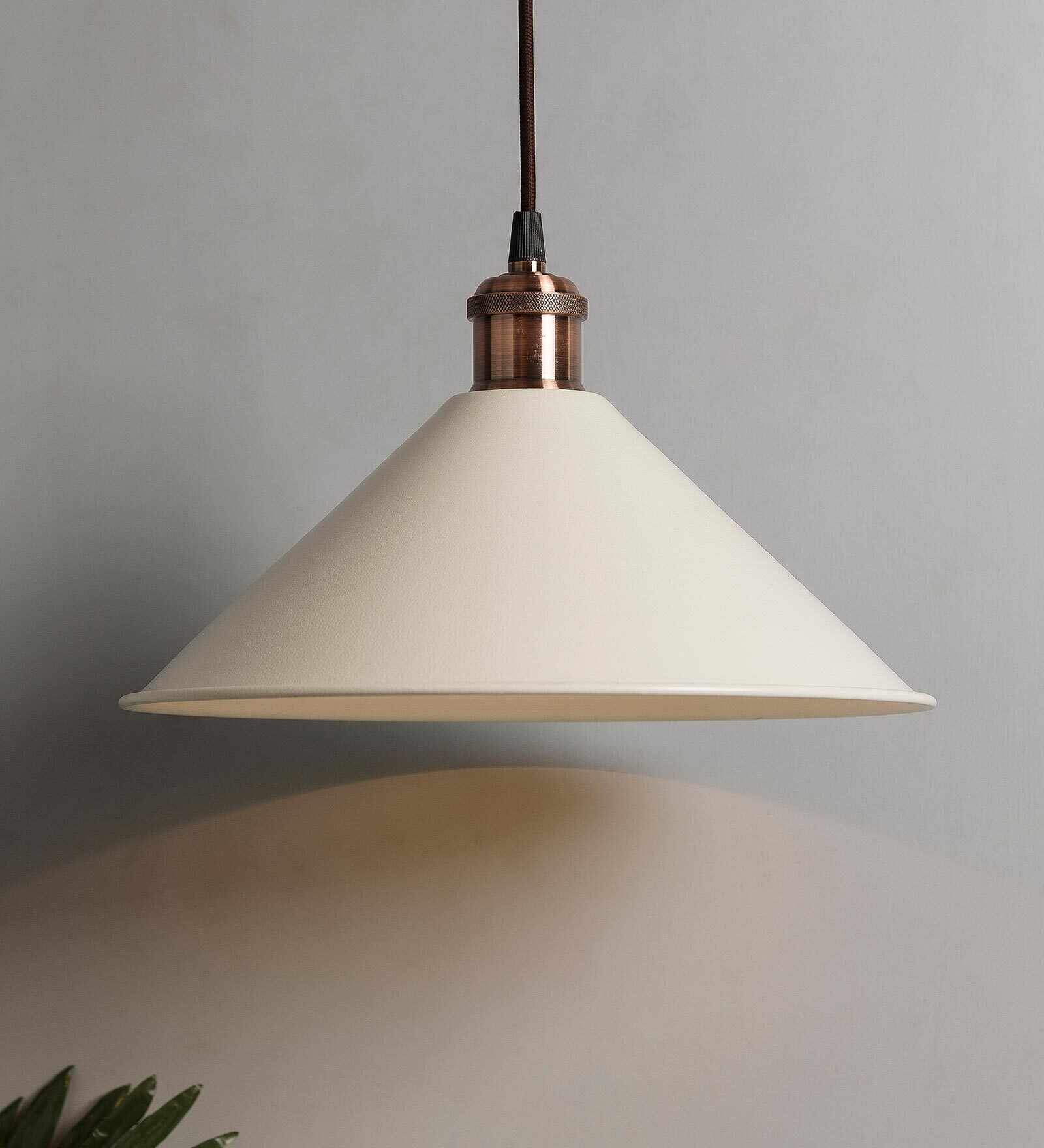 Achras White Metal Hanging Light