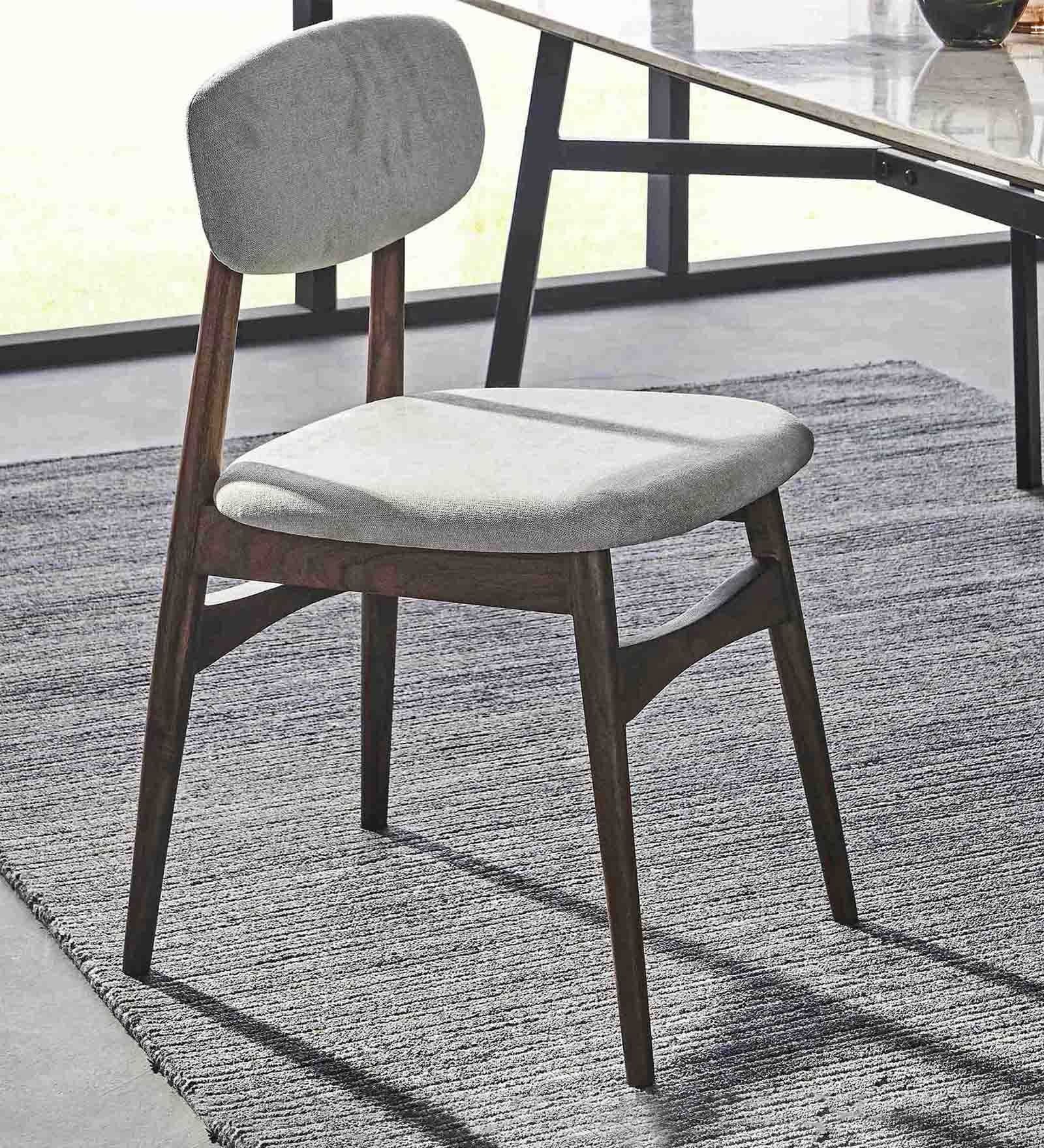 Acme Solid Wood Dining Chair In American Walnut Finish (Set Of 2)