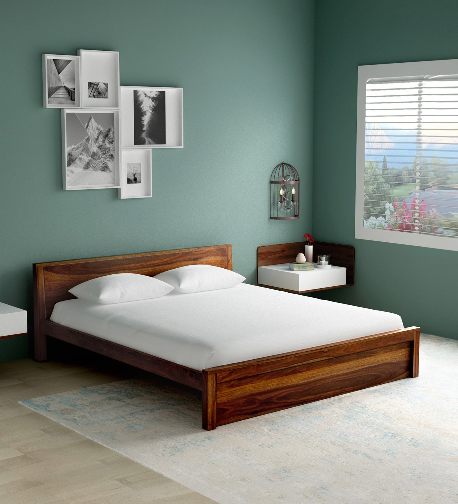 Buy Acropolis Solid Wood King Size Bed in Provincial Teak Finish by ...