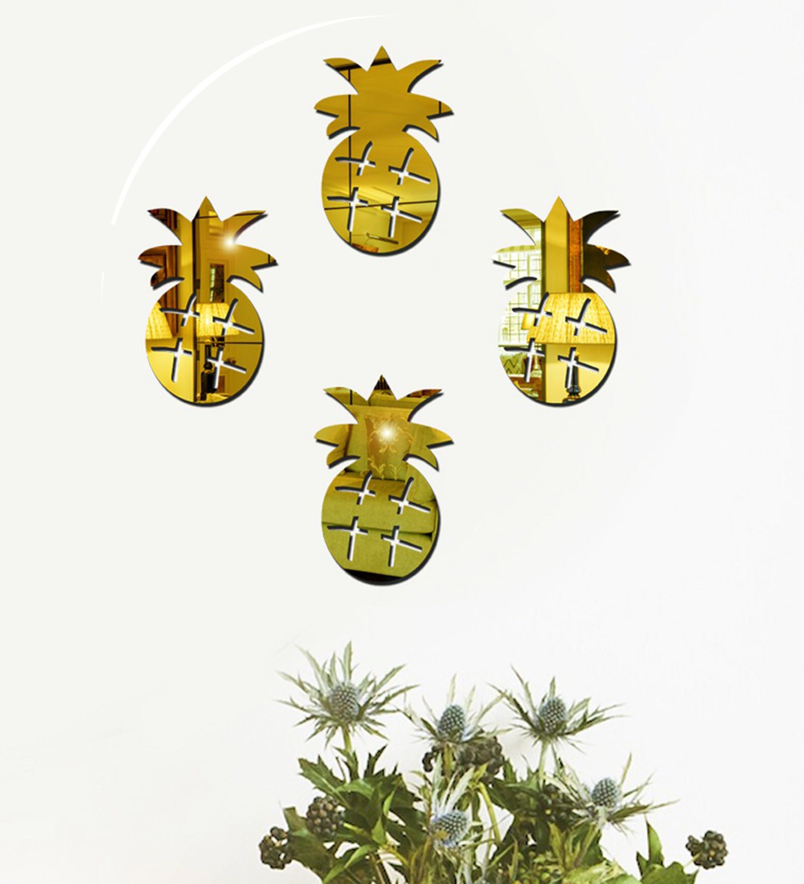 Buy Acrylic Gold Pineapple Wall Decals by Sehaz Artworks at 31 OFF by Sehaz Artworks Pepperfry