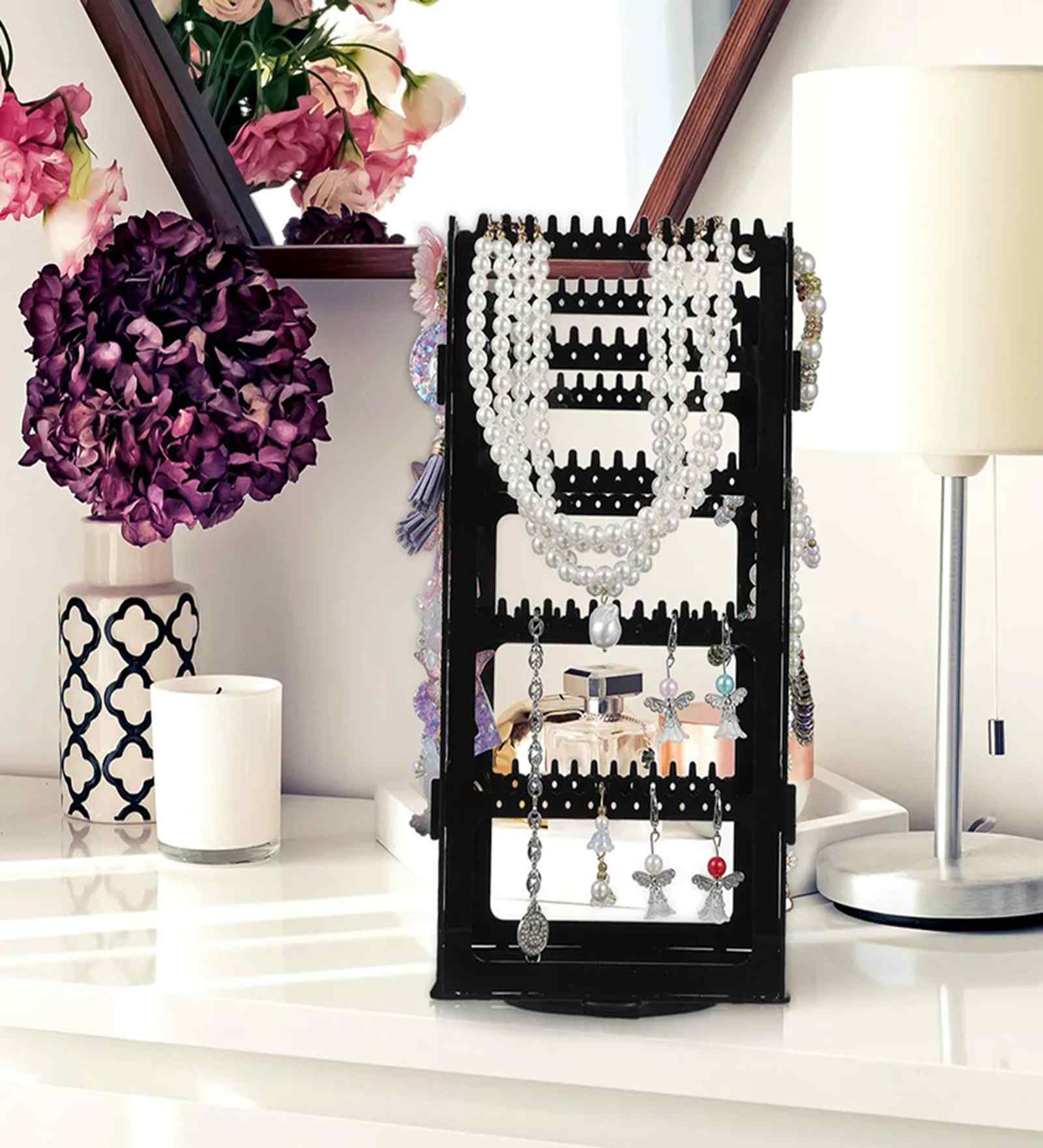 Hanging Jhumka Earrings Acrylic Stand Jewellery Display Organiser