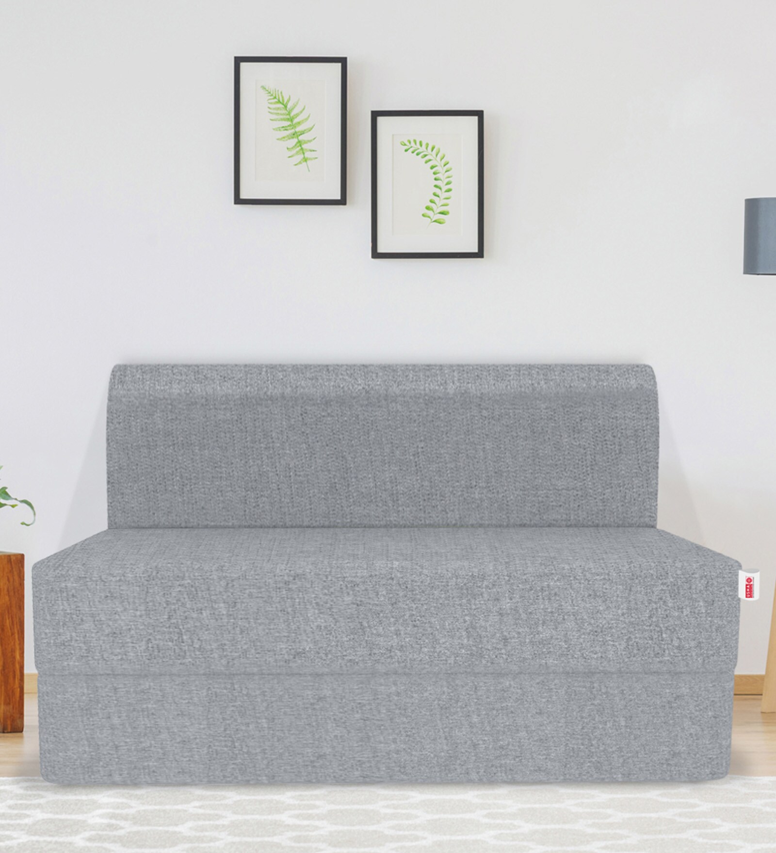 Acum 8 Inch Foam (72x48) In Grey Colour Queen Size Sofa Cum Foldable Mattress