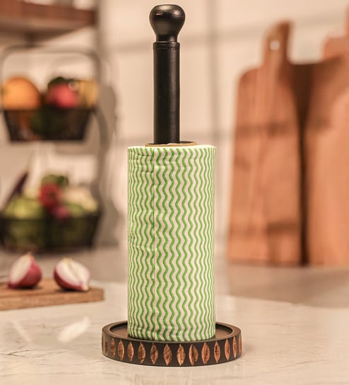 Acacia Wood Paper Towel Holder
