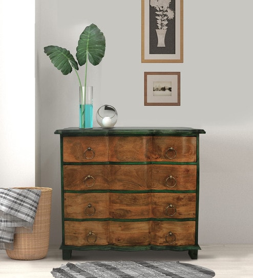 Buy Acel Chest Of Drawers In Teak Finish By Make Home Happy Online