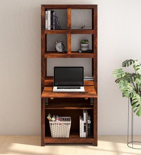 Bookshelf with deals folding study table