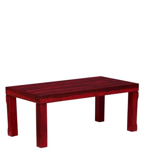 Acropolis Solid Wood Coffee Table In Spicy Red Finish By Woodsworth