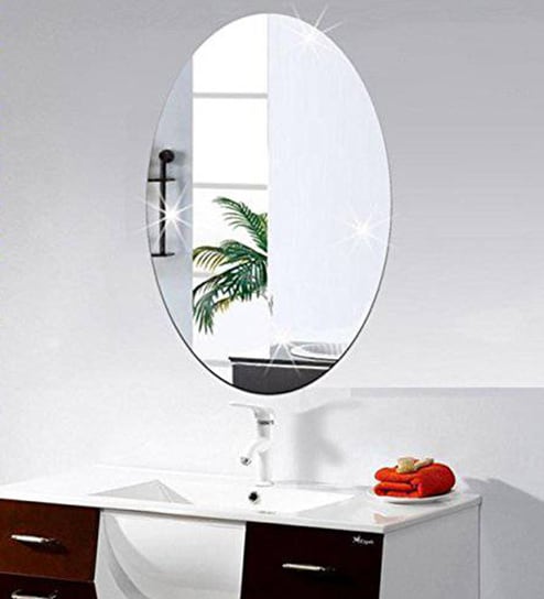 Acrylic  Wall Mount Unframed Non Glass Not Real Mirror With Adhesive Tape