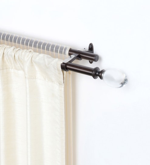 Buy Acrylic Extendable Double Curtain Rod Brown Oil Rubbed 36 X66
