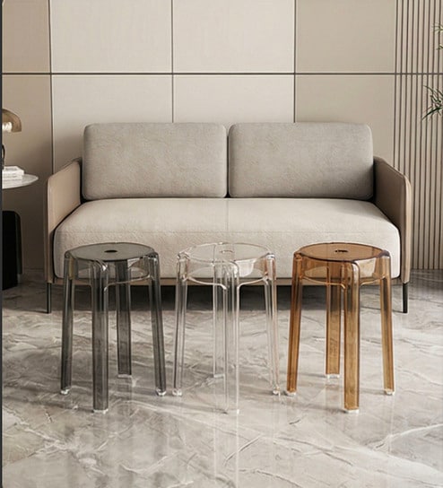 Acrylic Finish Crystal End Table (Set of 3)