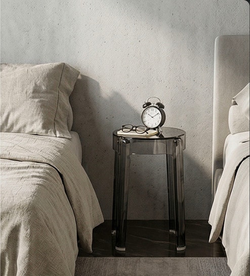 Acrylic Finish Grey Colur End Table (Set of 6)