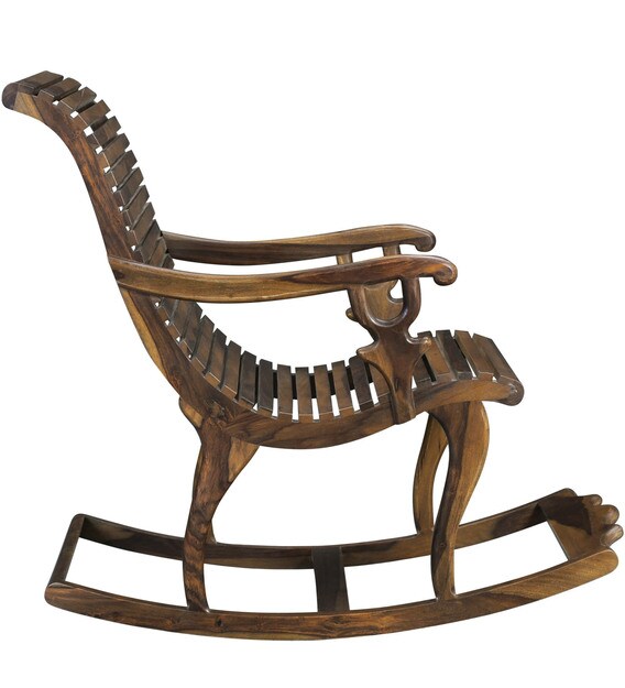 Buy Acklom Solid Wood Rocking Chair in Provincial Teak Finish