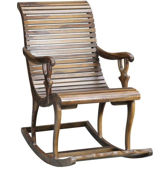 Buy Acklom Solid Wood Rocking Chair in Provincial Teak Finish