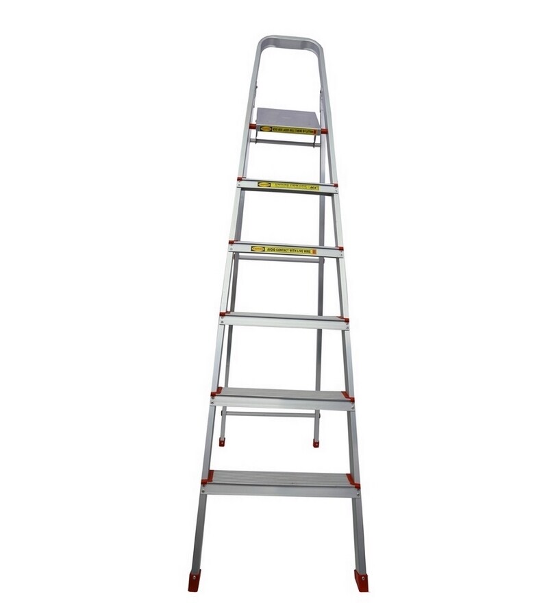 Buy Ace Home Pro 5 Steps Folding Aluminium Ladder Online - Step Ladders ...