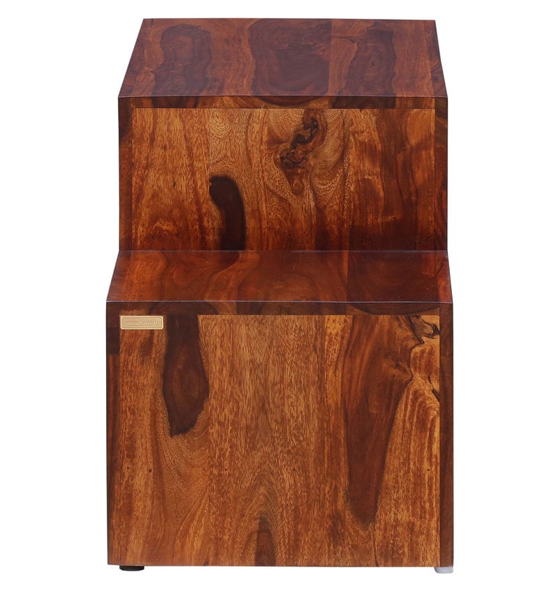 Buy Acropolis Solid Wood TV Shelf in Honey Oak Finish By Woodsworth