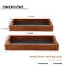 Acacia Wood Blue Chatai Trays Set