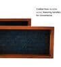 Acacia Wood Blue Chatai Trays Set