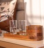 Acacia Wood Bottle Holder