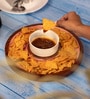 Acacia Wood Chip & Dip with Enamel Print