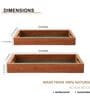 Acacia Wood Green Chatai Trays Set
