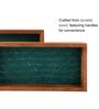 Acacia Wood Green Chatai Trays Set