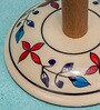 Acacia Wood Paper Towel Holder with Ceramic Base