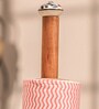 Acacia Wood Paper Towel Holder with Ceramic Base