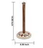 Acacia Wood Paper Towel Holder with Ceramic Base