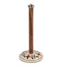 Acacia Wood Paper Towel Holder with Ceramic Base